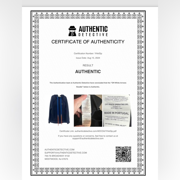 Unisex OFF-WHITE Oversized Arrows Hoodie Size S - Picture 2 of 5